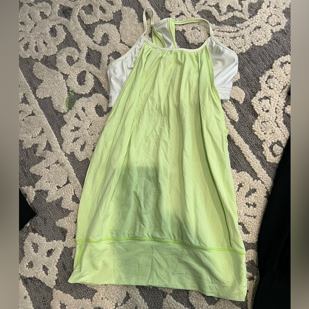 Lululemon no limits tank size 6 yellow/white